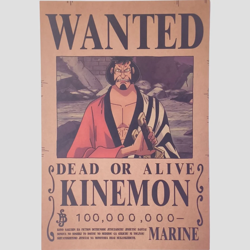 Affiche murale One Piece - Avis de recherche Kinemon